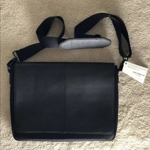 Kira Messenger Laptop Leather Bag 13.3” Black NEW WITH TAG